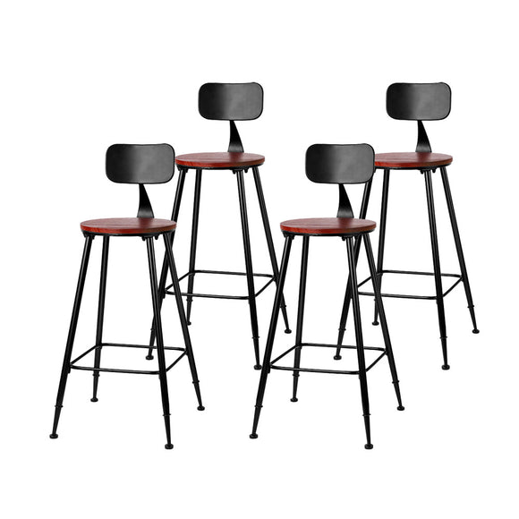 NNEDSZ 4x Vintage Industrial Bar Stool Retro Barstools Dining Chairs Kitchen