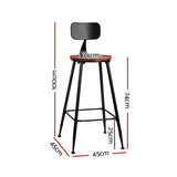 NNEDSZ 4x Vintage Industrial Bar Stool Retro Barstools Dining Chairs Kitchen
