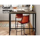 NNEDSZ Vintage Industrial High Bar Table for Stool Kitchen Cafe Desk Dark Brown