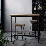 NNEDSZ Vintage Industrial High Bar Table for Stool Kitchen Cafe Desk Dark Brown