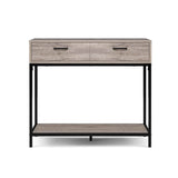NNEDSZ  Hallway Console Table Hall Side Entry Display Desk Drawer Storage Oak