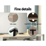 NNEDSZ TV Cabinet Entertainment Unit Stand Industrial Wooden Metal Frame 132cm Oak