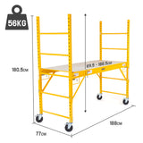 NNEMB 450kg Mobile Scaffold High Work Platform Scaffolding Portable