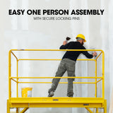 NNEMB Safety Guard Rail for Adjustable Mobile Scaffold