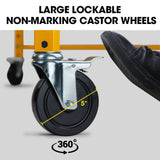 NNEMB Adjustable Mobile Scaffolding-450kg Capacity-with Trapdoor Hatch