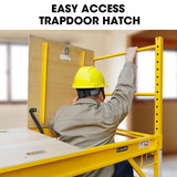 NNEMB Adjustable Mobile Scaffolding-450kg Capacity-with Trapdoor Hatch