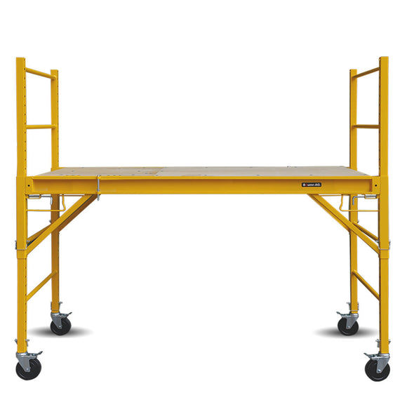 NNEMB Adjustable Mobile Scaffolding-450kg Capacity-with Trapdoor Hatch