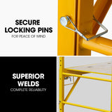 NNEMB Adjustable Mobile Scaffolding-450kg Capacity-with Trapdoor Hatch