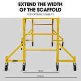 NNEMB Outrigger Wheel Set for Adjustable Mobile Scaffolding-4pc