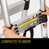 NNEMB 3.8m Multipurpose Telescopic Folding Ladder Aluminium Alloy Extension Steps AU