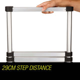 NNEMB 3.8m Telescopic Aluminium Ladder Alloy Extension Extendable Steps Multi Portable