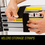 NNEMB 4.4m Multipurpose Aluminium Telescopic Folding Ladder Alloy Extension Steps