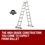 NNEMB 4.7m Multi-Purpose Ladder Aluminium Extension Folding Adjustable Step