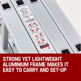 NNEMB 4.7m Multi-Purpose Ladder Aluminium Extension Folding Adjustable Step
