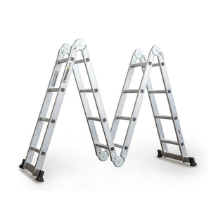 NNEMB 4.7m Multi-Purpose Ladder Aluminium Extension Folding Adjustable Step