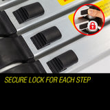 NNEMB 5m Telescopic Aluminium Multipurpose Ladder Extension Alloy Extendable Step AUS