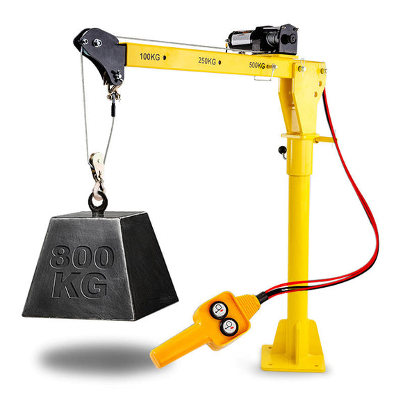 NNEMB 800kg Electric Hoist Winch Crane 12V 360 Degree Engine Car Truck Lift NEW