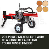 NNEMB 20 Tonne Electric Hydraulic Towed Wood Log Splitter-HPS4500E