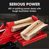 NNEMB 40 Tonne Petrol Hydraulic Horizontal and Vertical Towed Wood Log Splitter-HPS700