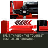 NNEMB 65 Tonne Petrol Hydraulic Wood Horizontal and Vertical Towed Log Splitter with Detachable 4-Way Wedge-HPS800