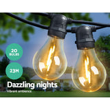 NNEDSZ 23m LED Festoon String Lights 20 Bulbs Kits Wedding Party Christmas A19