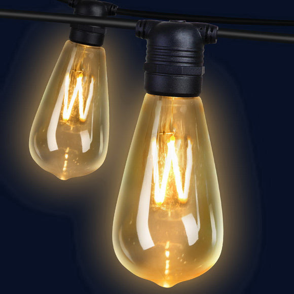 NNEDSZ 41m LED Festoon String Lights 40 Bulbs Kits Wedding Party Christmas ST64