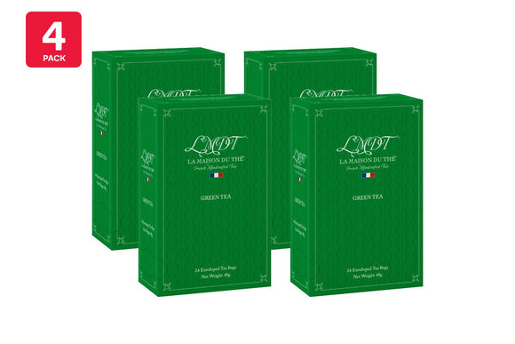 NNEKG La Maison Du The Green Tea Envelopes 4 Pack of 24 Bags