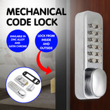 NNEDPE Push Button Digital Combination Security Door Lock Zinc Alloy