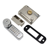 NNEDPE Push Button Digital Mechanical Combination Security Door Lock Chrome