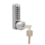 NNEDPE Push Button Digital Mechanical Combination Security Door Lock Chrome