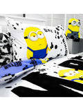 NNEKG Minions Spray Single Kids Single Reversible Quilt Cover Set