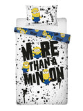 NNEKG Minions Spray Single Kids Single Reversible Quilt Cover Set