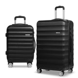 NNEDSZ 2 Piece Lightweight Hard Suit Case Luggage Black