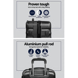 NNEDSZ 2 Piece Lightweight Hard Suit Case Luggage Black