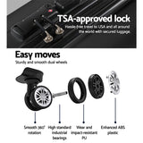 NNEDSZ 2 Piece Lightweight Hard Suit Case Luggage Black