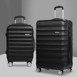 NNEDSZ 2 Piece Lightweight Hard Suit Case Luggage Black