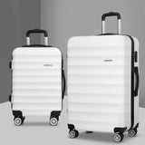 NNEDSZ 2 Piece Lightweight Hard Suit Case Luggage White