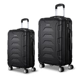 NNEDSZ 2PCS Carry On Luggage Sets Suitcase TSA Travel Hard Case Lightweight Black