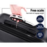 NNEDSZ 2PCS Carry On Luggage Sets Suitcase TSA Travel Hard Case Lightweight Black