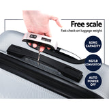 NNEDSZ 3PCS Carry On Luggage Sets Suitcase TSA Travel Hard Case Lightweight Silver