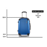 NNEDSZ 20inch Lightweight Hard Suit Case Luggage Blue