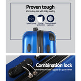 NNEDSZ 20inch Lightweight Hard Suit Case Luggage Blue