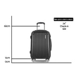 NNEDSZ 24inch Lightweight Hard Suit Case Luggage Black