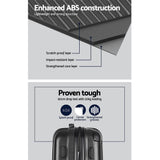 NNEDSZ 24inch Lightweight Hard Suit Case Luggage Black