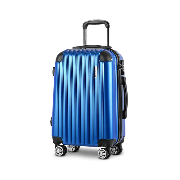 NNEDSZ 28inch Lightweight Hard Suit Case Luggage Blue