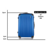 NNEDSZ 28inch Lightweight Hard Suit Case Luggage Blue