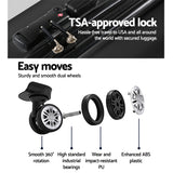 NNEDSZ 2 Piece Lightweight Hard Suit Case Luggage Black