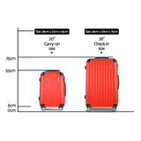 NNEDSZ 2 Piece Lightweight Hard Suit Case Luggage Red