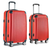 NNEDSZ 2 Piece Lightweight Hard Suit Case Luggage Red