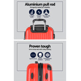 NNEDSZ 2 Piece Lightweight Hard Suit Case Luggage Red